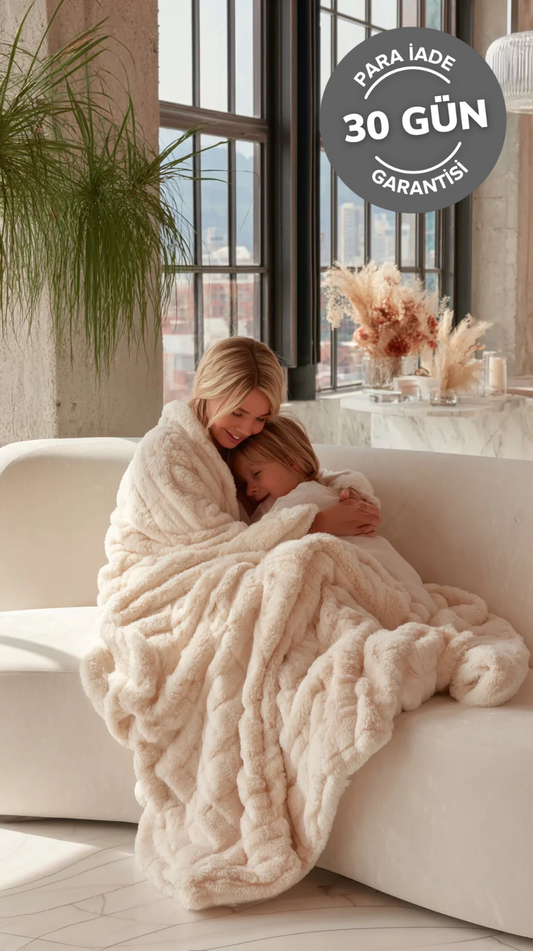 Dreamera Luxe –  Bambu Sıcacık ve Şık Peluş Battaniye